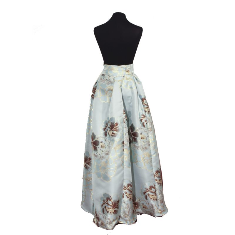 falda-tablas-azul-celeste-flores-doradas-MH20V209236-talla42-soria-novias